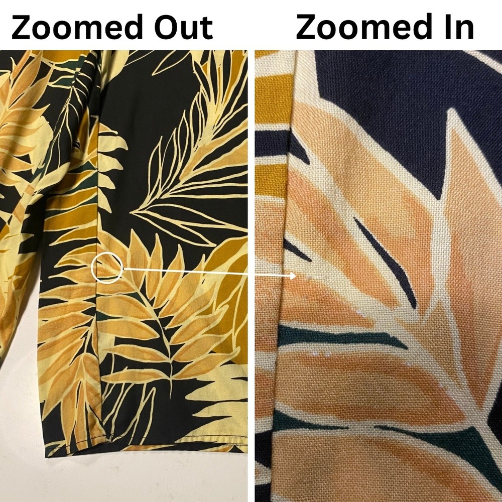 PATRONS OF PEACE Off-Shoulder Smocked Wide Leg Crop Jumpsuit XS Tropical Vacay - Picture 13 of 14